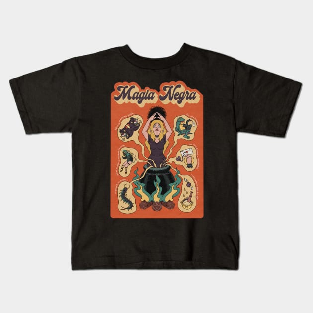 Black magic Kids T-Shirt by atomiqueacorn